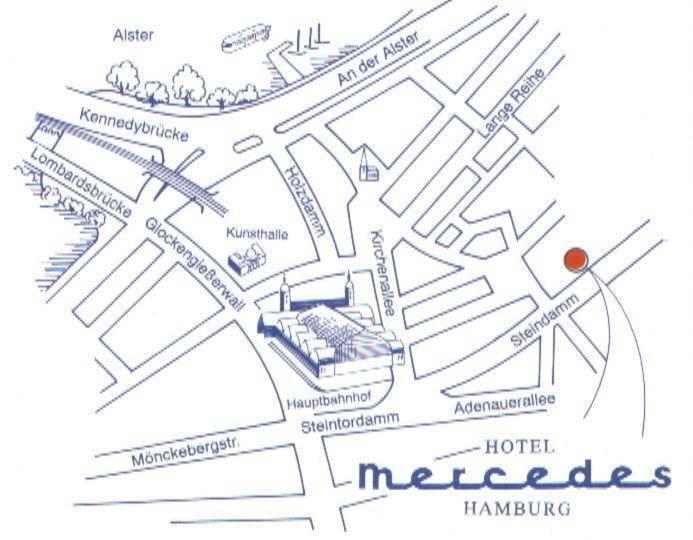 Hotel Mercedes/Centrum Hamburg Zewnętrze zdjęcie